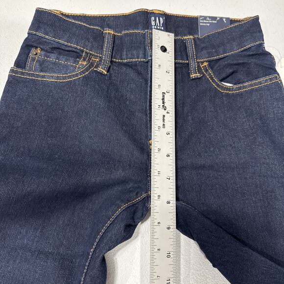 GAP Denim Jeans Boys Size 7 Reg Stretch Skinny Blue Adjustable Waist Pockets - Picture 8 of 10